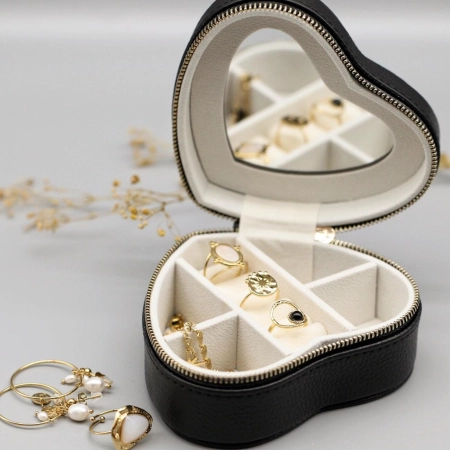 Boîte à bijoux Coeur - Grainé - AX001